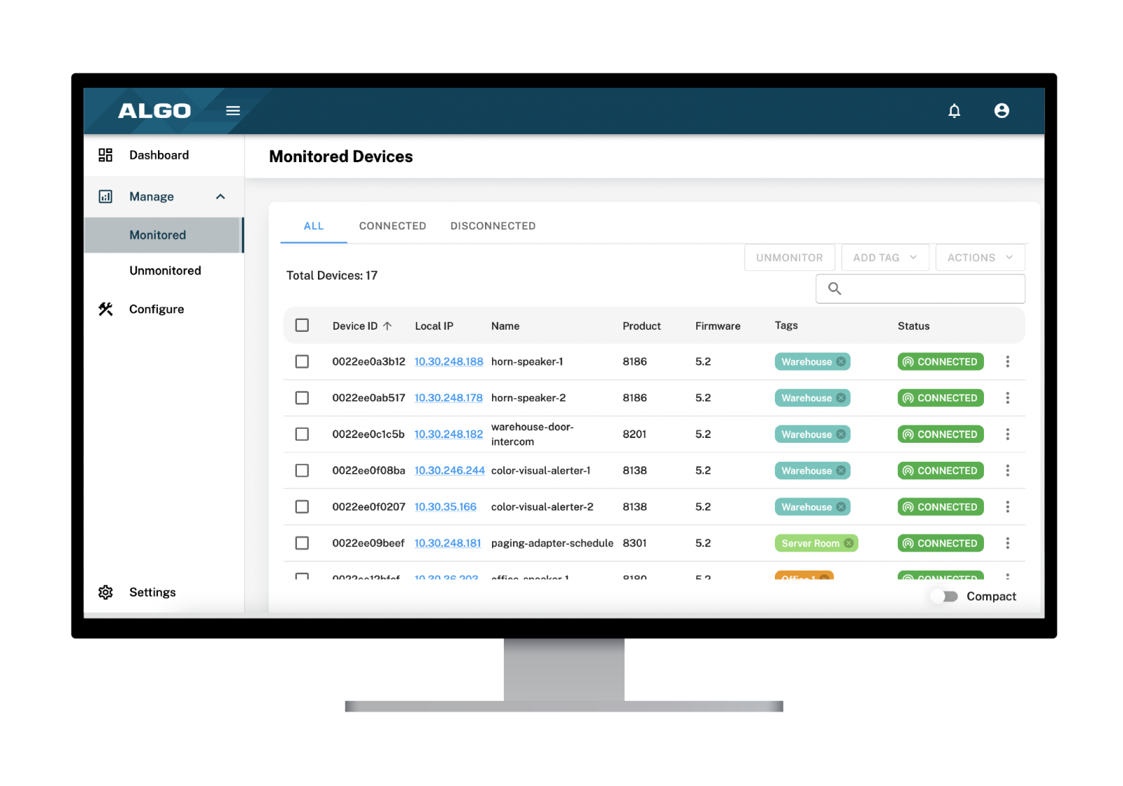 Algo Device Management Platform (ADMP) for endpoint management