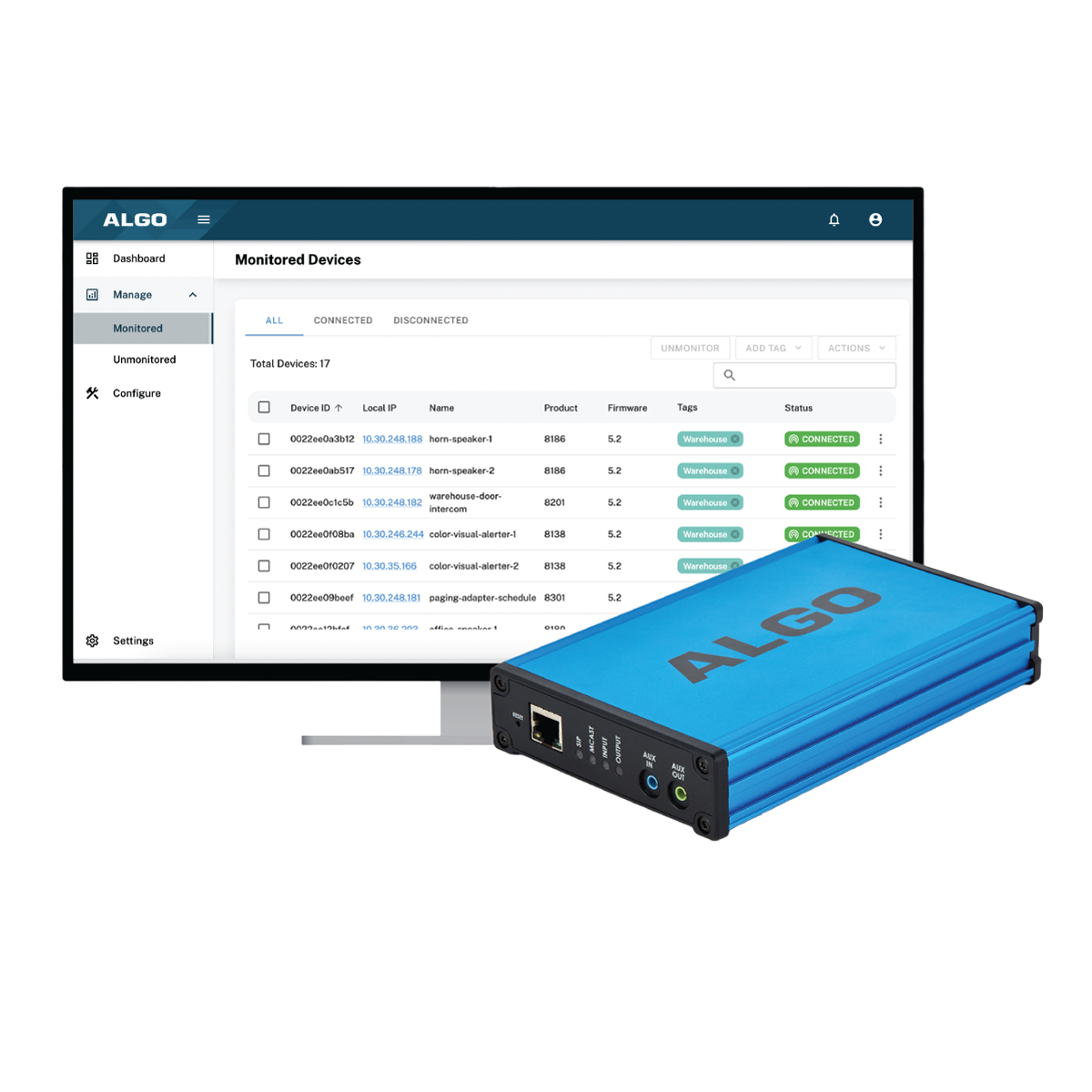 Algo Device Management Platform and Algo 8300 Controller